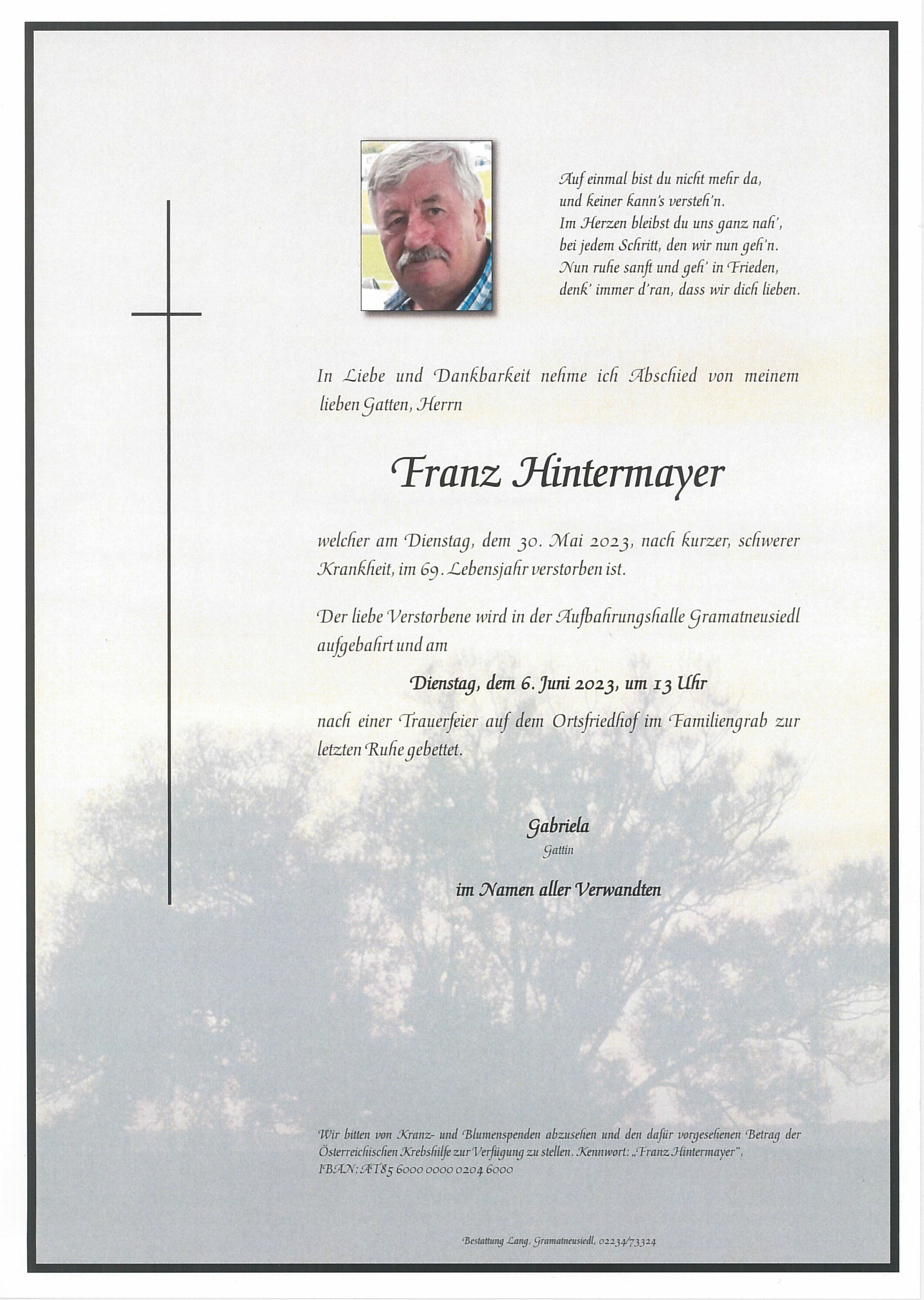 Franz Hintermayer